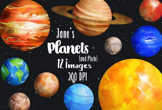 planets in the solar system clipart