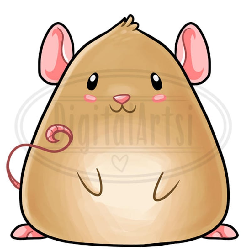 Kawaii Rats Clipart Cute Rodents Download Pet Rats Mice Etsy