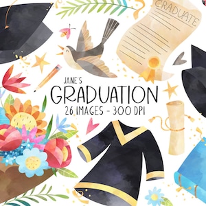 Graduation Cap - Hut - Abschlussdiplom - Umschlag - Blumenstrauß - Buch - Download - Graduierung - Download