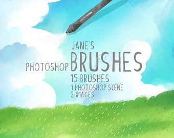 Digitalartsi Photoshop Brushes - Watercolor Brushes Download - Instant Download - Photoshop Compatible - Procreate 5 Compatible - PSD