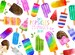 Watercolor Popsicles Clipart - Dessert Download - Instant Download - Summer Treats - Ice Cream 