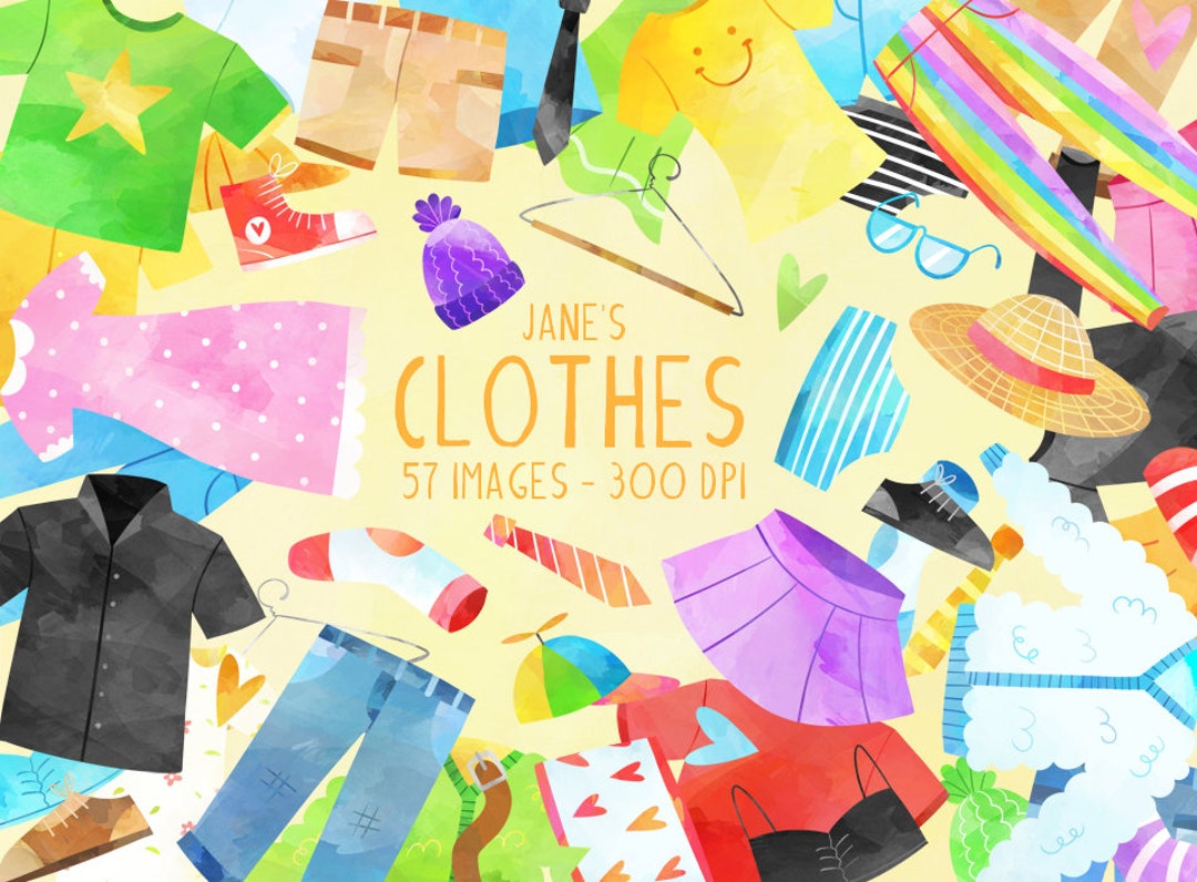 Clothes Clipart Clothing Download Instant Download Apparel Fashion