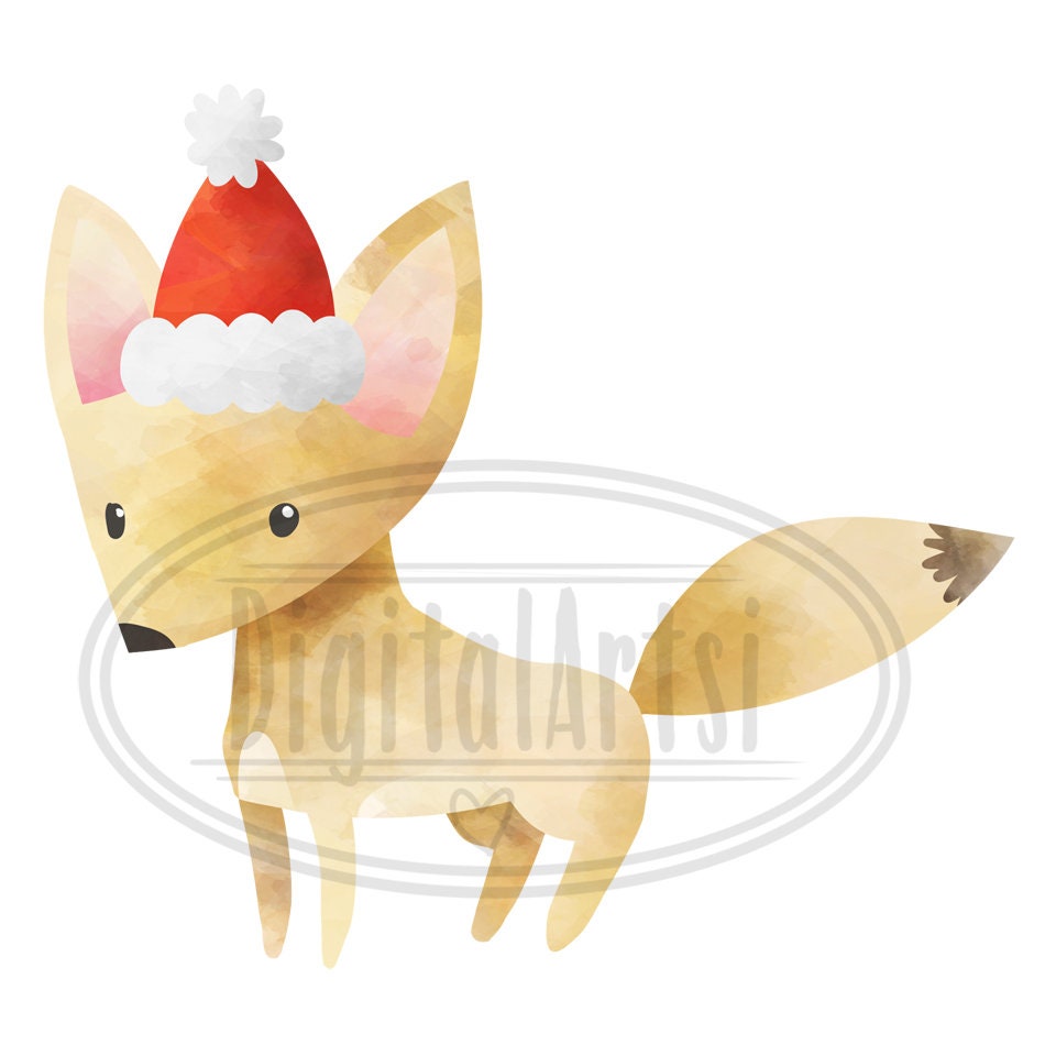 Watercolor Desert Christmas Clipart: Cactus, Fox, Rattlesnake (instant  Download) - Etsy Finland, image size:950x950