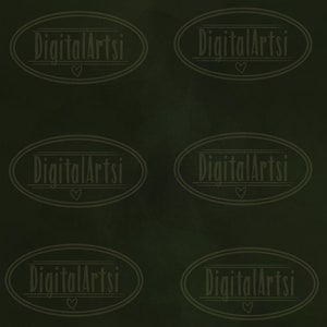 May include: A dark green background with six oval-shaped logos that say "DigitalArtsi" in a white font with a small heart symbol below the text.