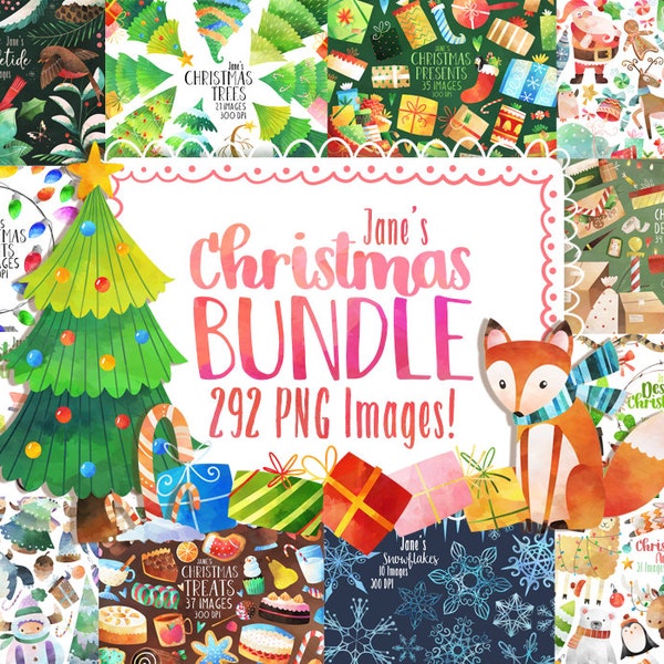 Digitalartsi Christmas Clipart Bundle - Christmas Download - Instant Download - Clipart Discount Bundles - Holiday Illustrations Series