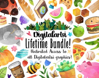 Digitalartsi Unlimited Clipart Bundle - Clipart Download - Growing Bundle - Clipart Discount Bundles - Craft Supplies