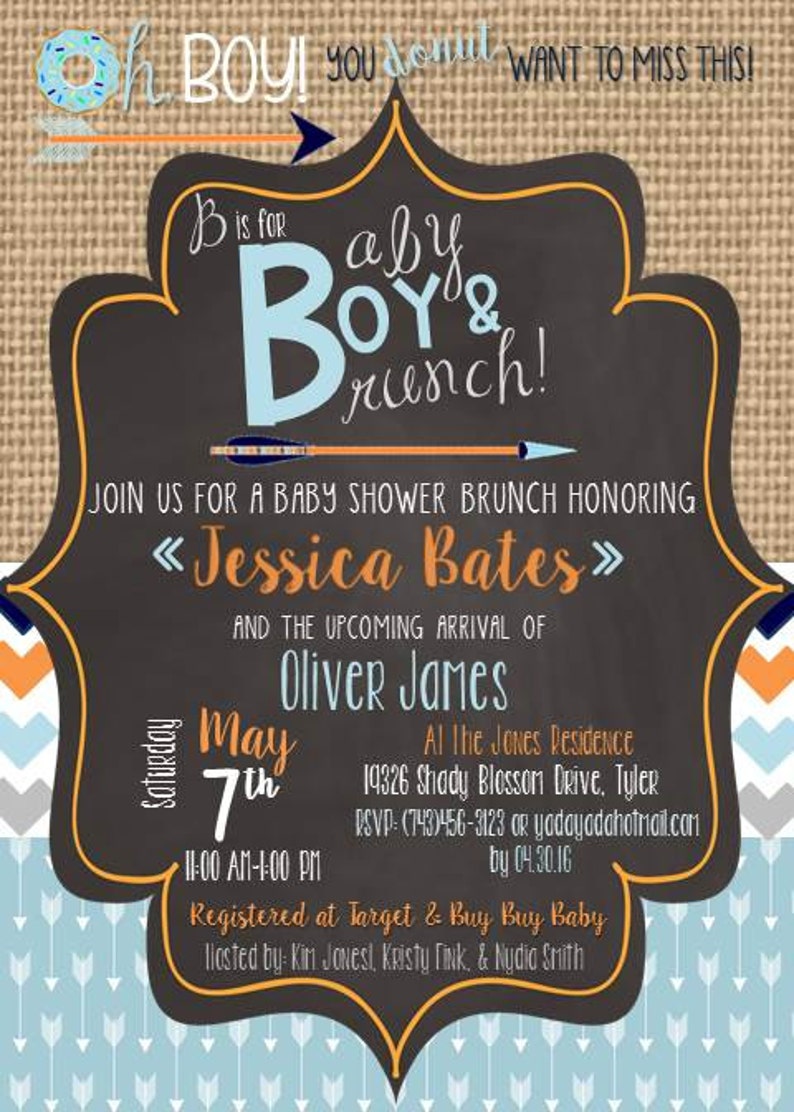 Aztec Baby Shower Brunch Invitation Etsy