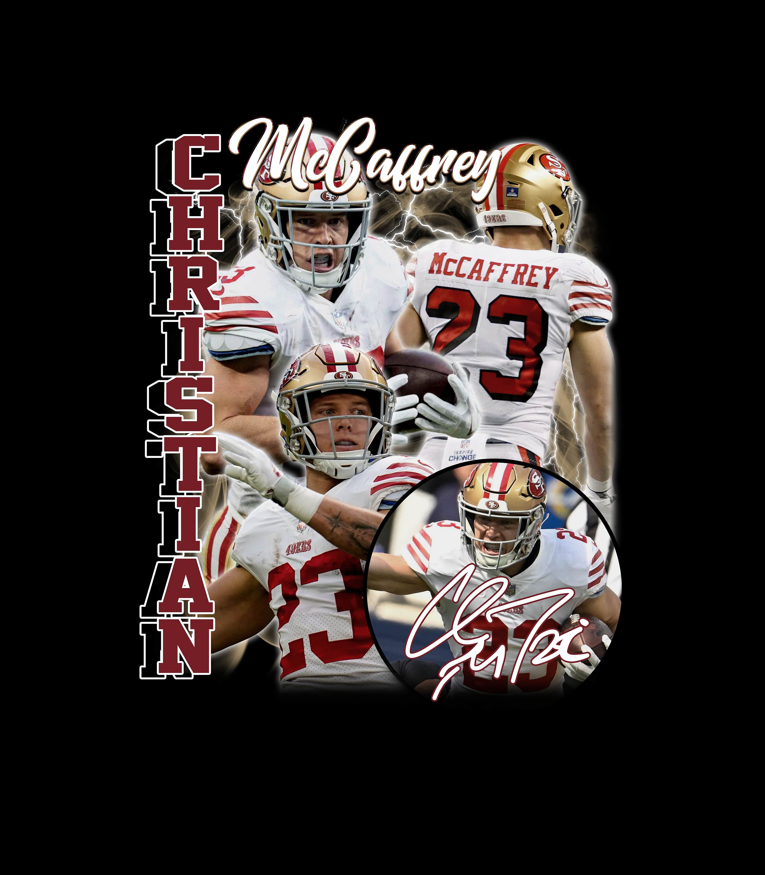 Christian Mccaffrey Design PNG Digital Instant Download - Etsy