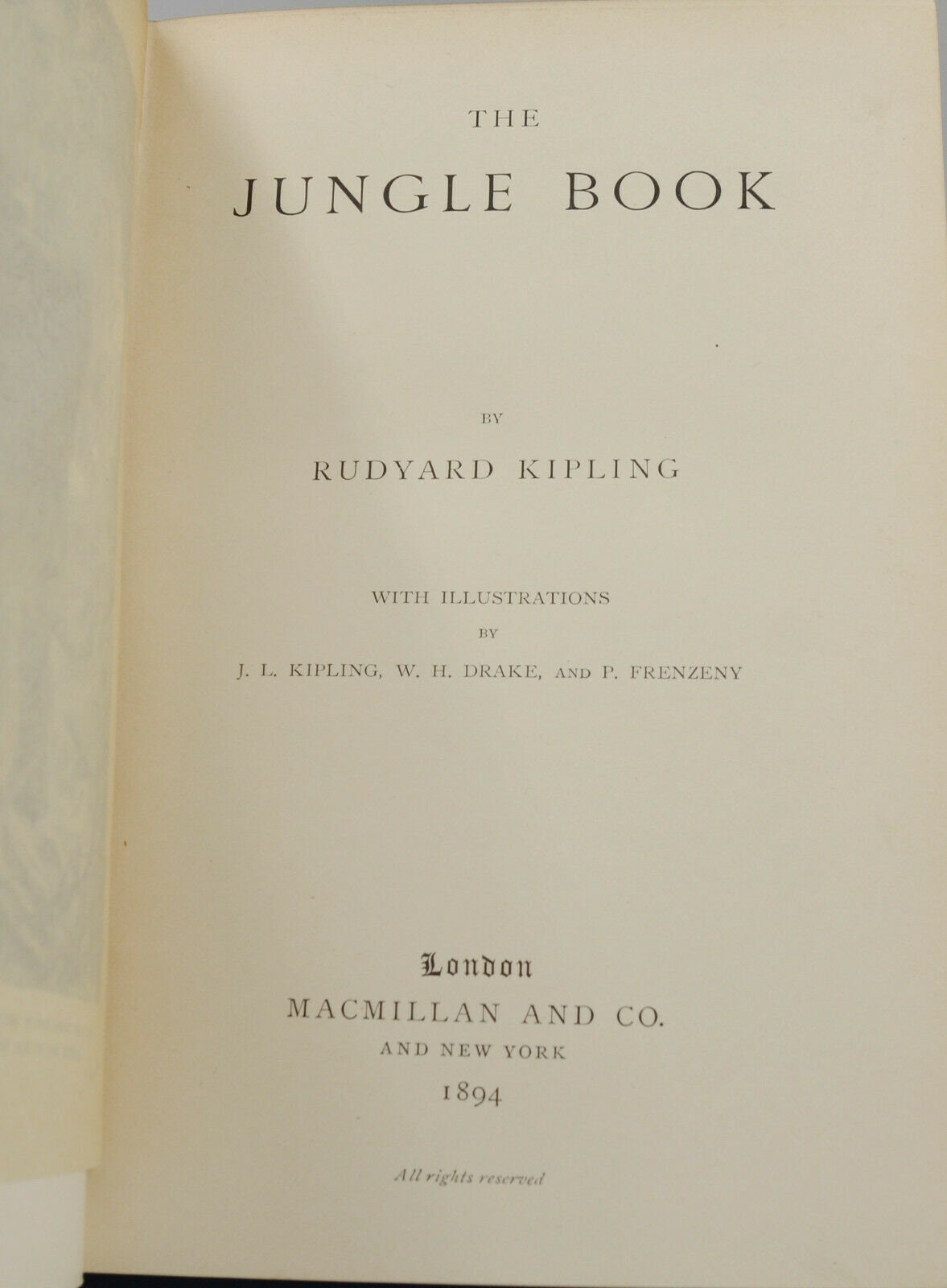 The Jungle Book and the Second Jungle Book RUDYARD KIPLING First ...