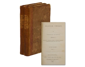 Oliver Twist CHARLESA DICKENSA ~ Pierwsze wydanie amerykańskie 1839 ~ Pierwsze wydanie