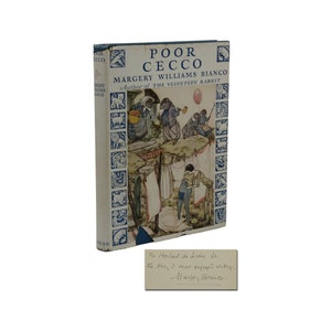 Poor Cecco ~ SIGNED by MARGERY WILLIAMS Bianco ~ First Edition 1st 1925