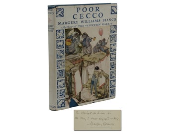 Poor Cecco ~ SIGNED by MARGERY WILLIAMS Bianco ~ First Edition 1st 1925