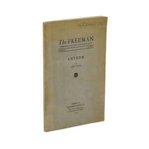 Hino em The Freeman Vol III No I ~ AYN RAND ~ Primeira Edição ~ 1ª Edição 1946