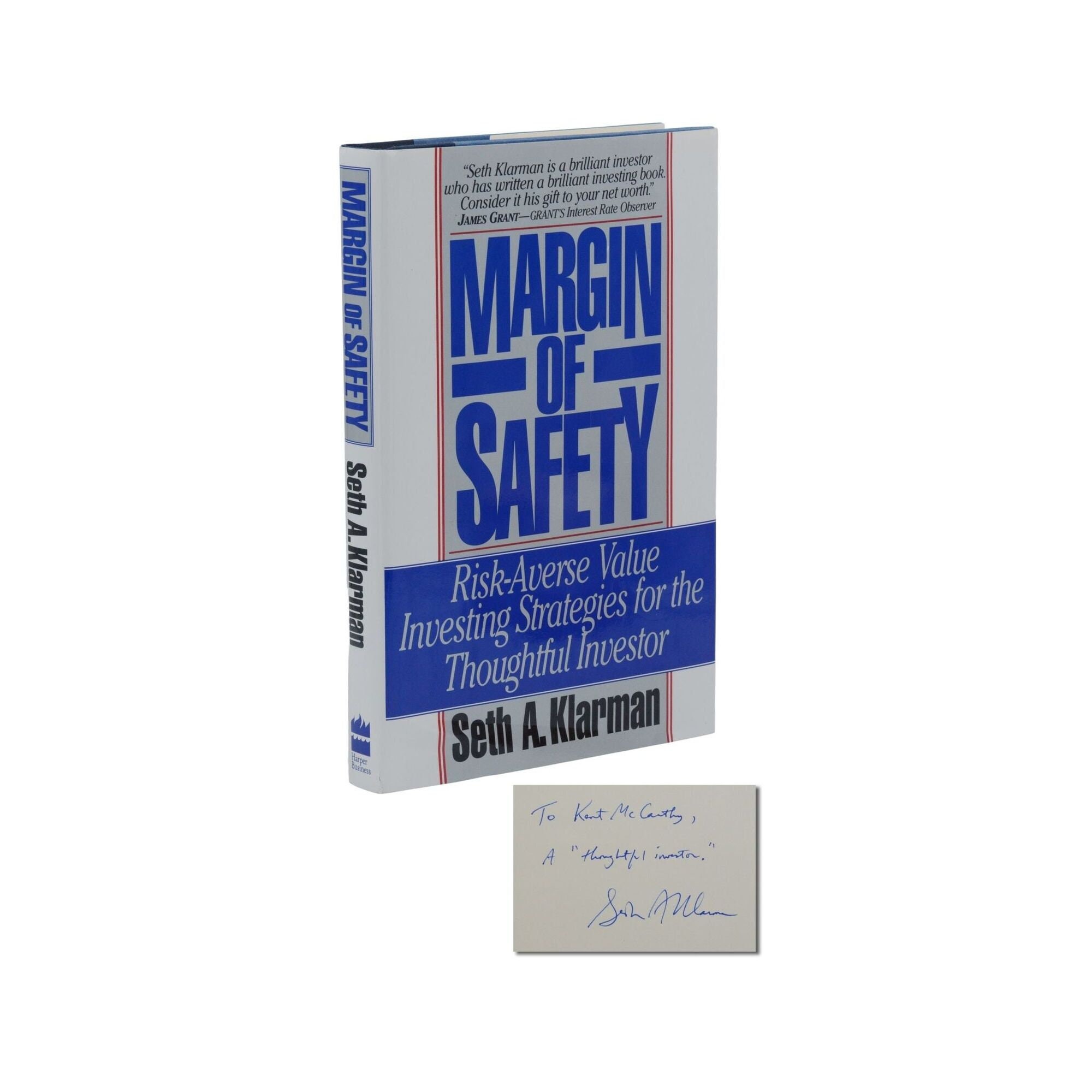 Margin Of Safety Book For Sale Margin of Safety SIGNED by SETH A. KLARMAN First Edition - Etsy
