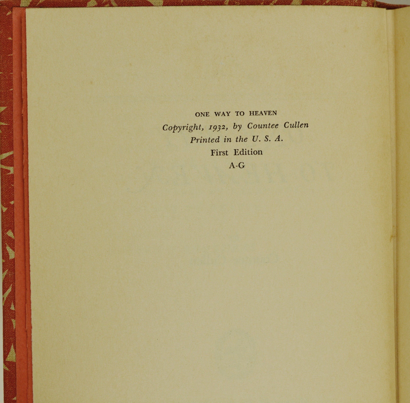 One Way To Heaven Countee Cullen First Edition 1st 1932 Etsy Ireland One Way To Heaven Countee Cullen First Edition 1st 1932 Etsy Ireland
