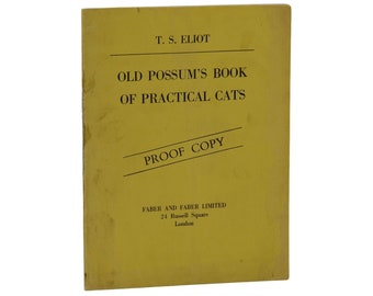 Old Possum's Book of Practical Cats ~ T. S. ELIOT Advance Proof ~ First Edition