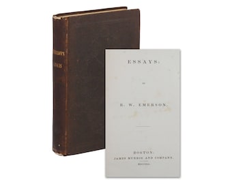 Saggi di RALPH WALDO EMERSON ~ Prima edizione 1841 1a serie Trascendentalismo