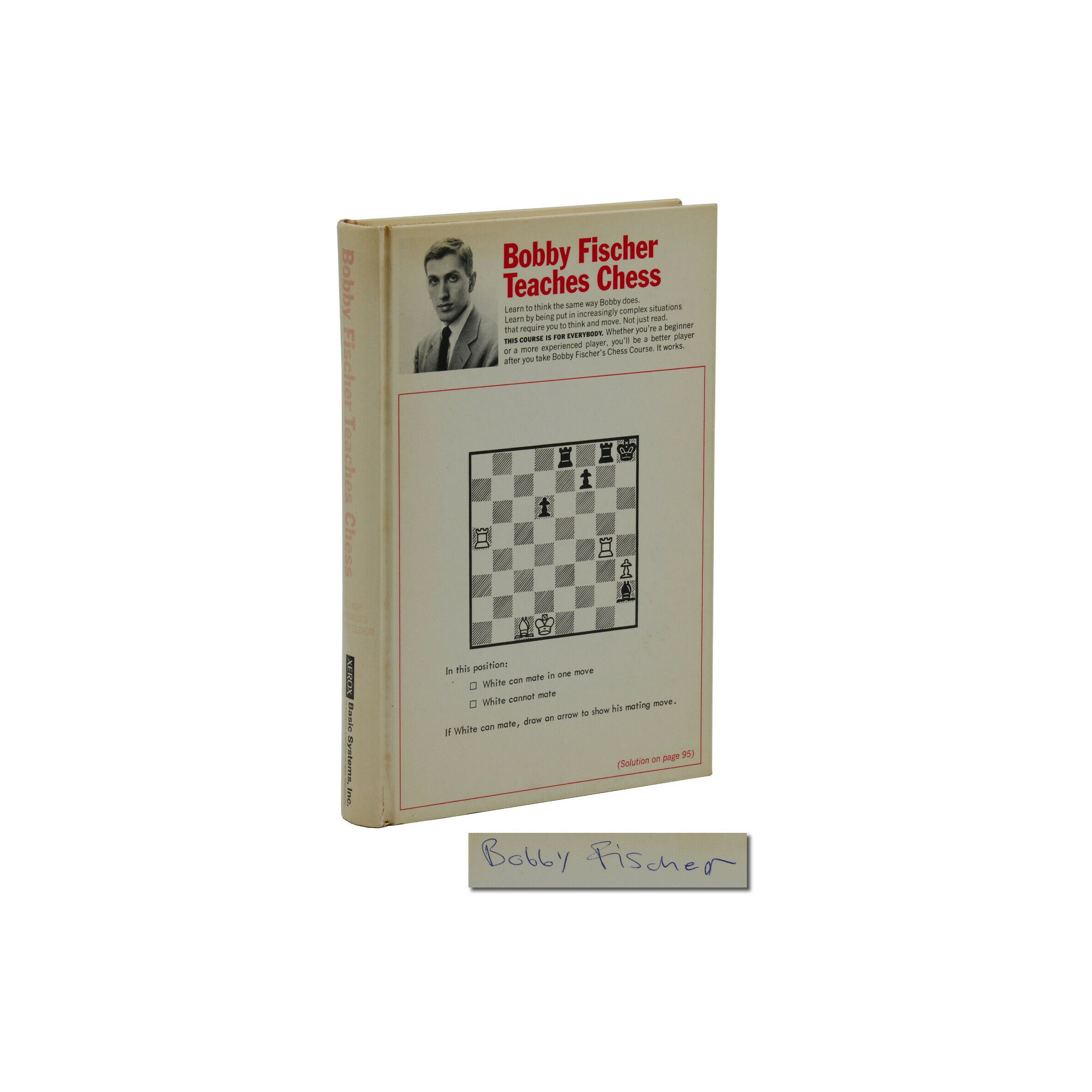 Bobby Fischer Teaches Chess SIGNED by BOBBY FISCHER First 