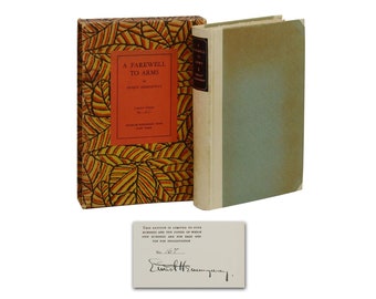 A Farewell to Arms von ERNEST HEMINGWAY ~ SIGNIERTE LIMITIERTE Erstauflage 1929 ~ 1