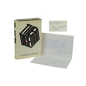 The Dice Man de LUKE RHINEHART - Rare SIGNED First Edition with Letter from Author 1971 - Chance - Cult Fiction