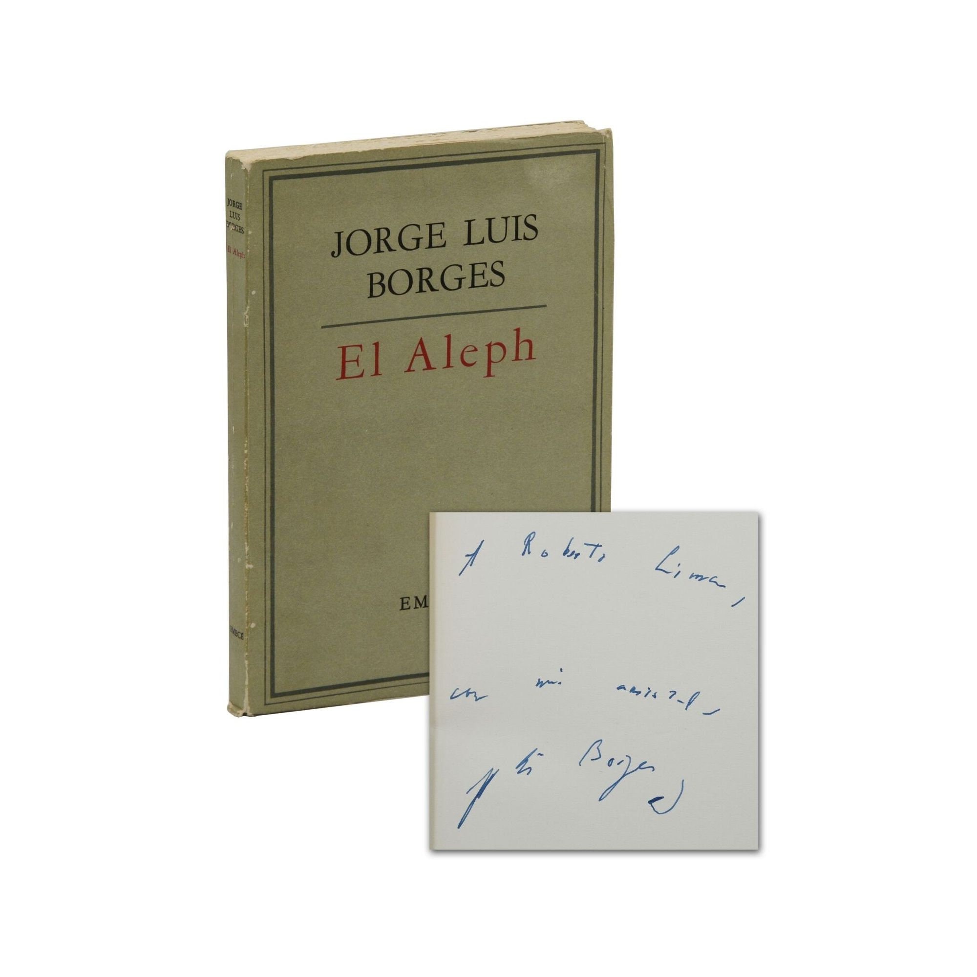 El Aleph by JORGE LUIS BORGES ~ Signed Copy 1961 ~ Argentina Short