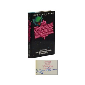Restaurant at the End of the Universe SIGNED by DOUGLAS ADAMS First Edition 1980