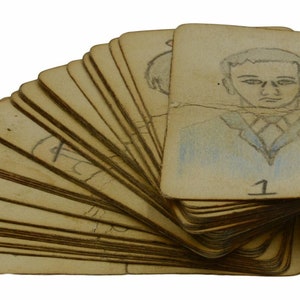 Cartas antiguas de adivinación vernácula dibujadas a mano ~ CARTOMANCIA ~ Tarot oculto
