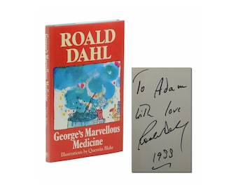 George's Marvellous Medicine ~ SIGNED by ROALD DAHL ~ British Reprint ~ 1985