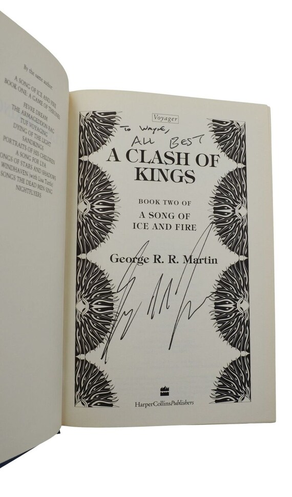 A Clash of Kings SIGNED by GEORGE R. R. MARTIN First 