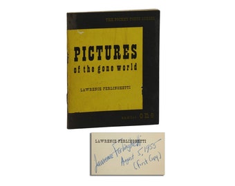 Das ERSTE Exemplar des ersten City Lights Buches ~ Signiert von LAWRENCE FERLINGHETTI ~ Bilder der Untergangenen Welt