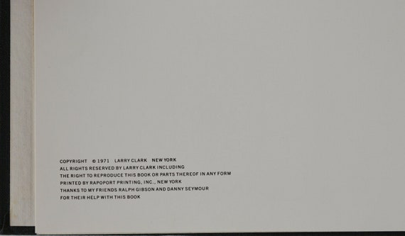 ラリー・クラーク「TULSA」ポスター 1979年 サイン入