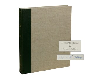 CARSON McCULLERS ~ signiert MASCHINENSCHRIFT für Kurzgeschichte "A inländischen Dilemma" ca.  1950 ~ Ballade des traurigen Cafe ~ das Herz ist ein einsamer Jäger