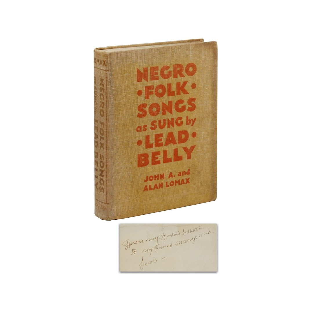Negro Folk Songs SIGNED by LEAD BELLY John A. Lomax First Etsy