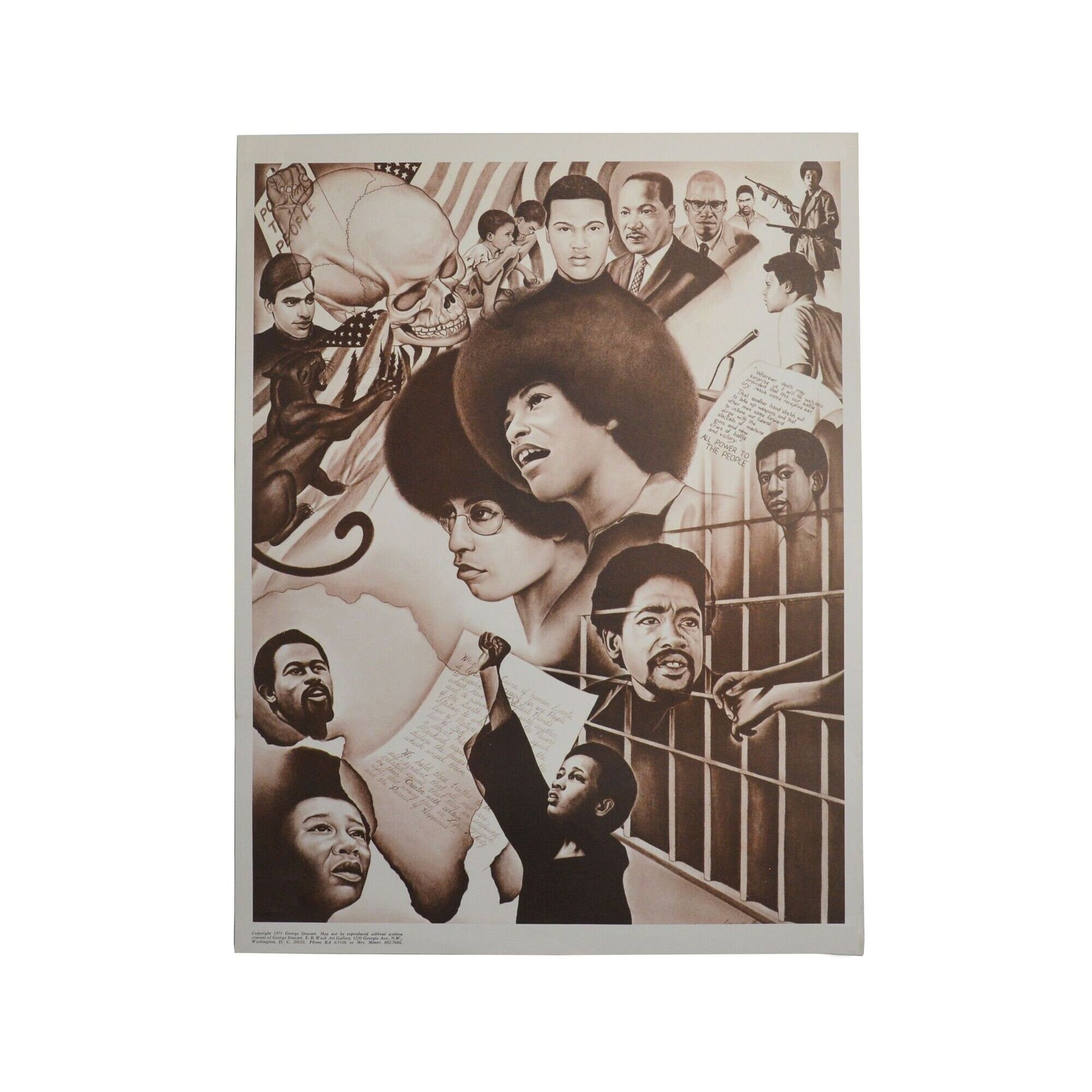 Nine Black Power Posters by GEORGE 8X STEWART ~ African American