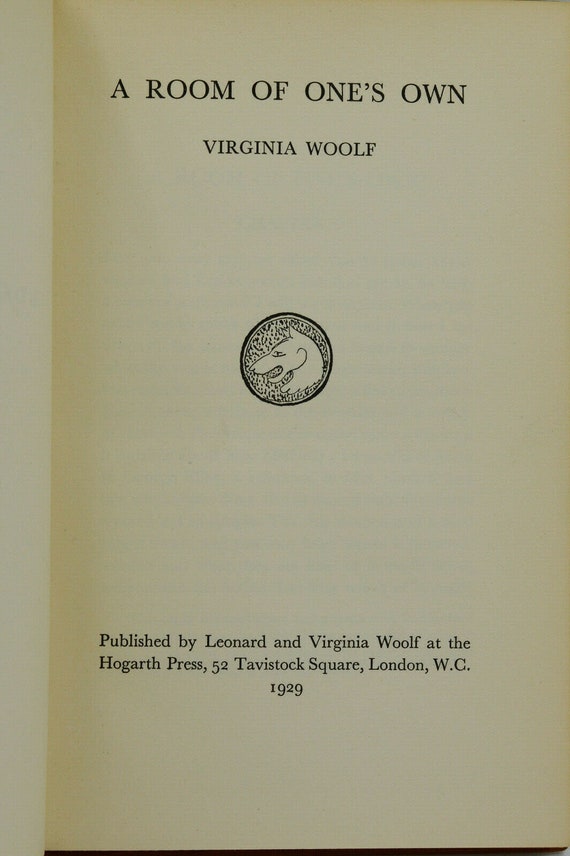 A Room Of One S Own Virginia Woolf First Edition 1st 1929 Hogarth Press