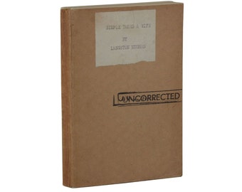 Simple Takes a Wife ~ LANGSTON HUGHES ~ Uncorrected Proof First UK Edition ~ 1st
