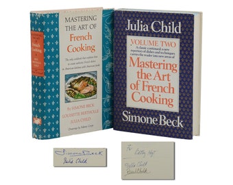 SIGNED Mastering the Art of French Cooking JULIA CHILD ~ First Edition Set 1961