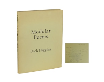 Modular Poems by DICK HIGGINS ~ SIGNED First Edition 1974 ~ Small Press Poetry ~ Avant Garde ~ Postmodern