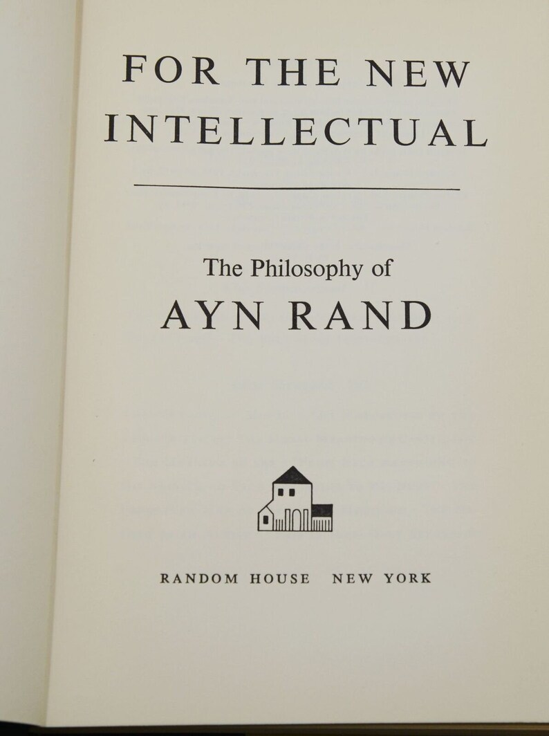 For The New Intellectual SIGNED by AYN RAND First Edition 1961 1st Printing image 6