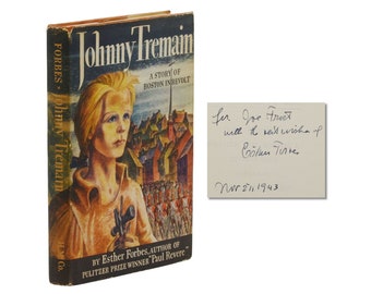 Johnny Tremain ~ SIGNED by ESTHER FORBES ~ First Edition 1st 1943 Newbery Medal