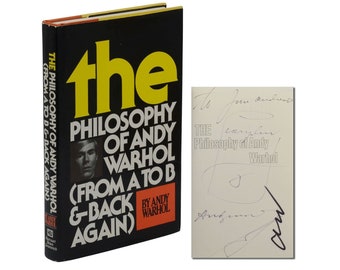 The Philosophy of ANDY WARHOL ~ SIGNED First Edition ~ Soup Can Drawing 1975 1st