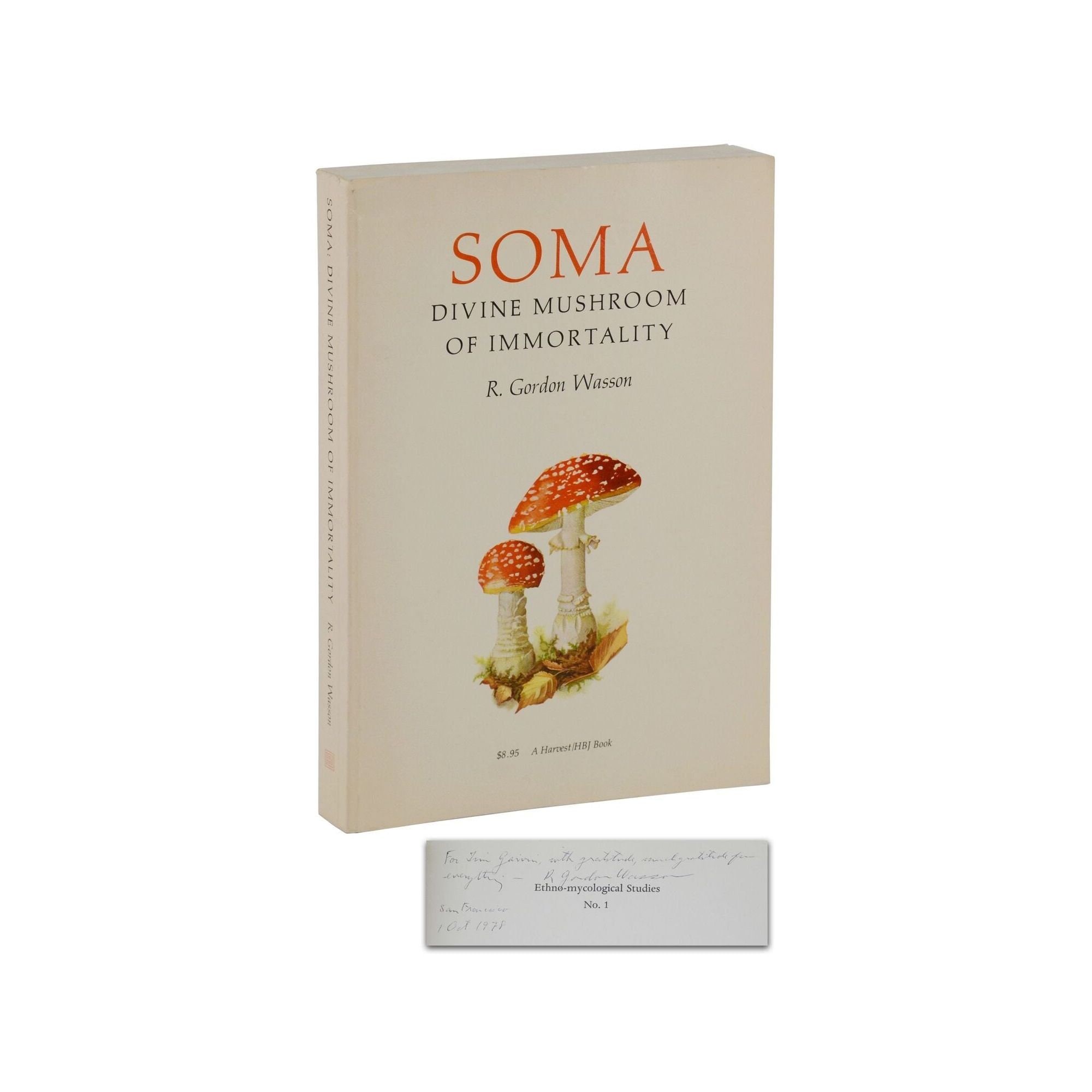 Soma Divine Mushroom of Immortality ~ SIGNED by R. GORDON WASSON 