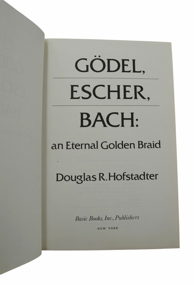 Godel Escher Bach SIGNED by DOUGLAS R. HOFSTADTER First Edition 1st 1979 image 7