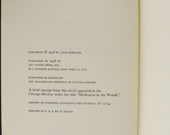 ジャック・ケルアック著『ダルマ・バムズ』～初版 1958年～第1刷