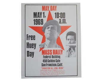 Huey Newton / May Day / May 1 1969 1000 a.m / Free Huey Day / Mass Rally Federal