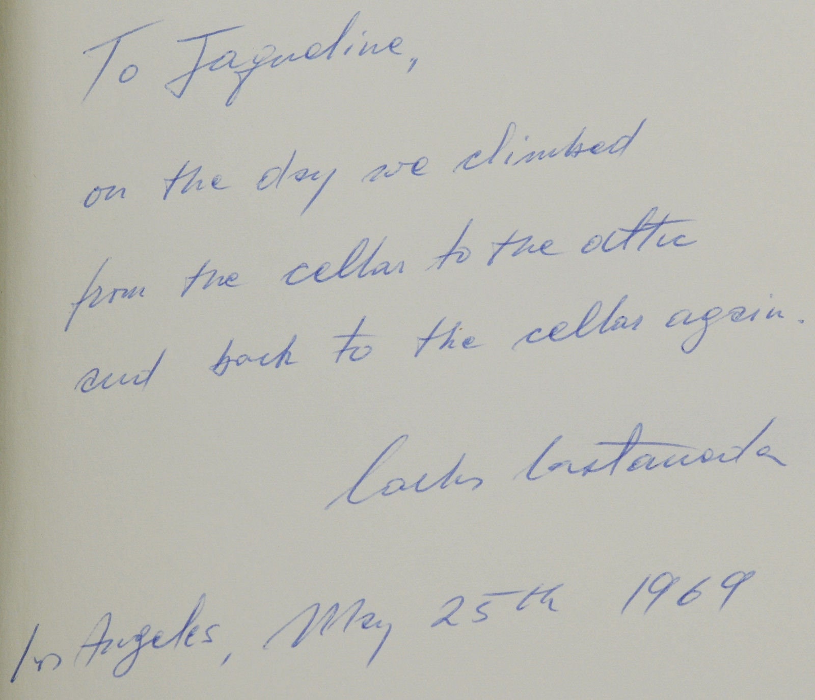 ドン・ファンの教え ~ カルロス・カスタネダの署名入り ~ 1968年初版