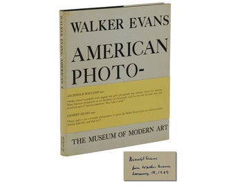 American Photographs ~ SIGNED by WALKER EVANS ~ First Edition ~ 1st Print ~ 1938