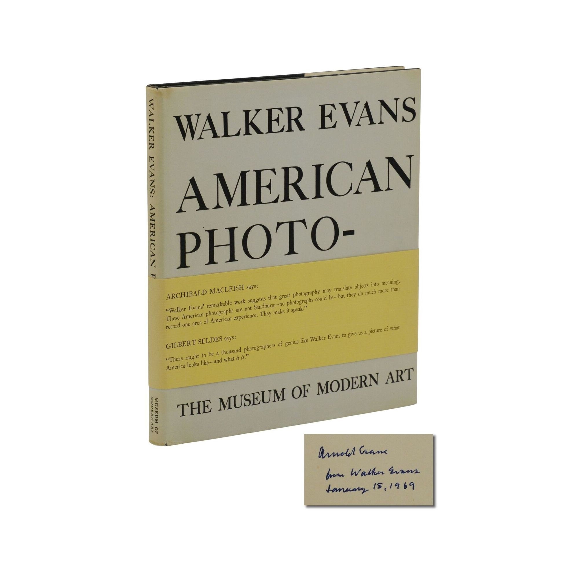 American Photographs ~ SIGNED by WALKER EVANS ~ First