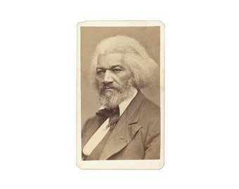 Antique CDV of FREDERICK DOUGLASS circa 1879 ~ Photograph ~ Black Writer Photo