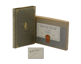 Now We Are Six ~ SIGNED by A. A. MILNE ~ First Edition 1st ~ DELUXE ~ 1927 aa